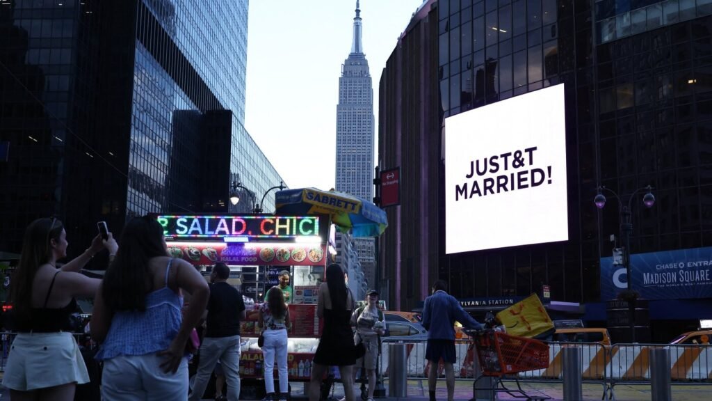After weeks of speculation, Taylor Swift, Travis Kelce wed in New York : NPR
